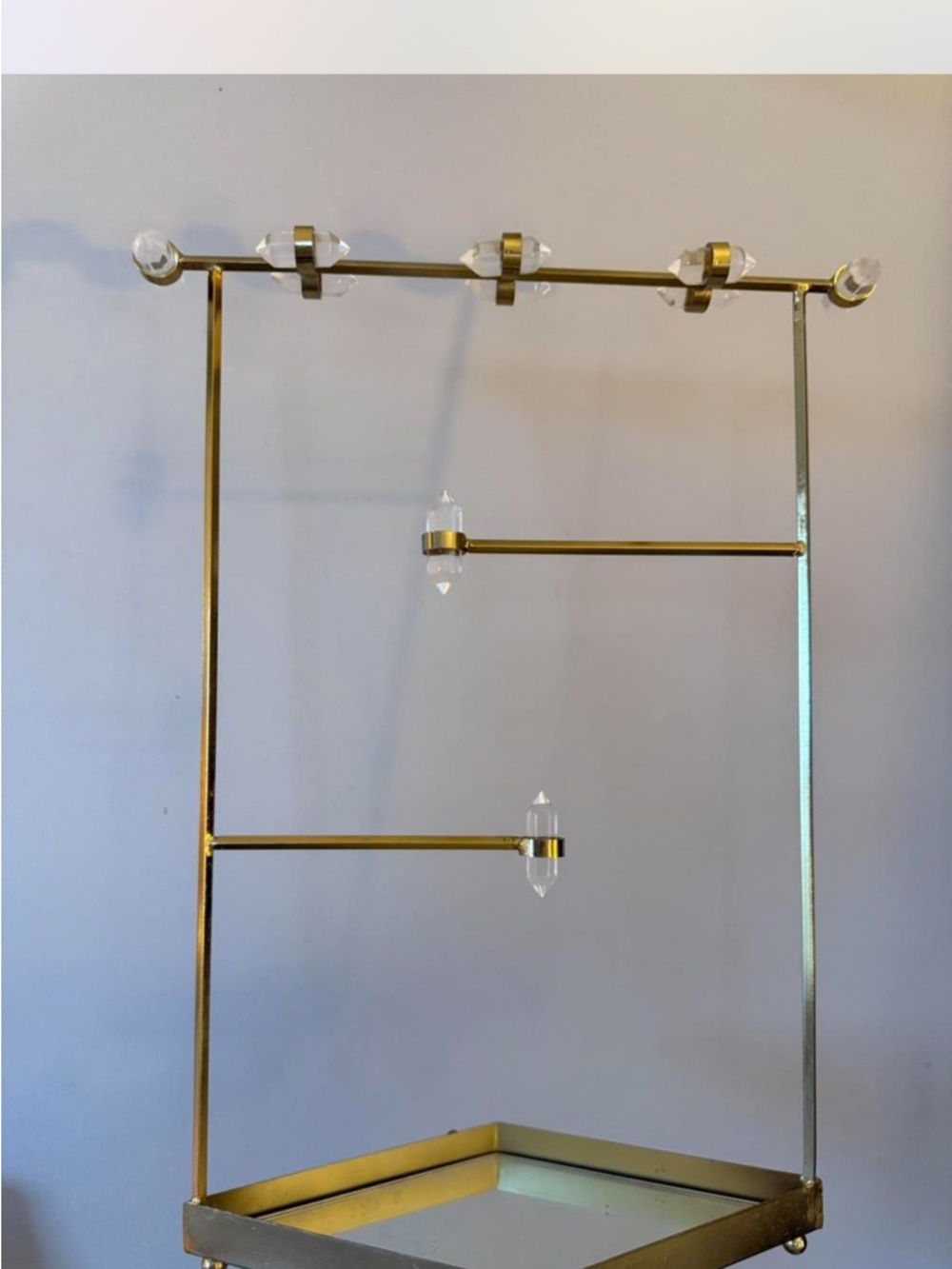 UO Gold Jewelry Stand with Crystal Accents